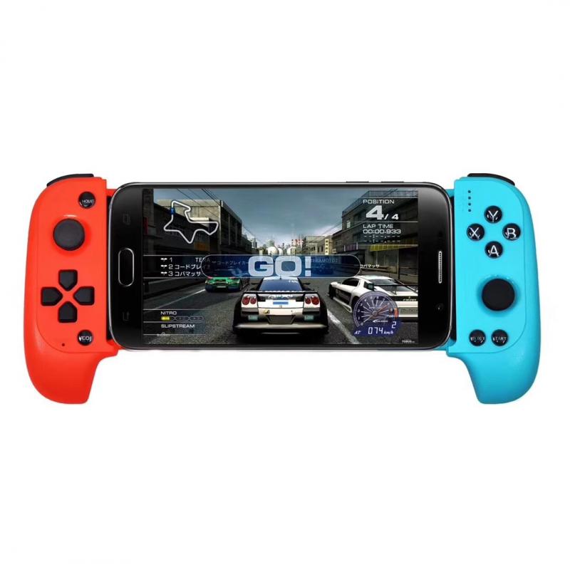 Saitake 7007F Telescopic GamePads Joystick Wireless Gamepad Bluetooth Game Controller For Huawei Xiaomi IPhone Android Phone TV: blue and red