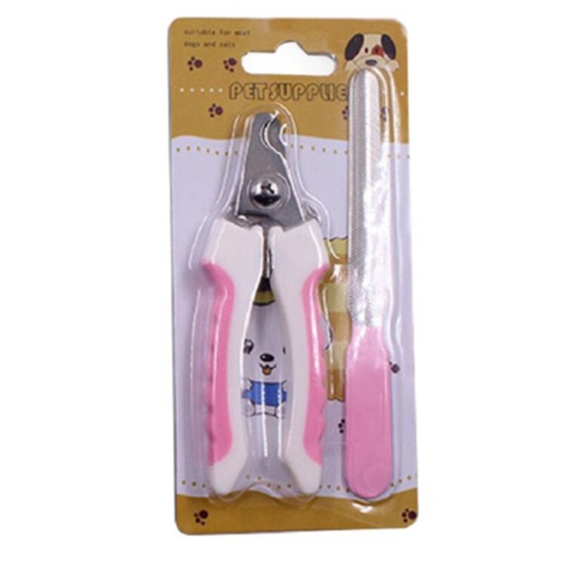 Cortador de uñas para perros cortador de uñas de acero inoxidable, tijeras profesionales para el cuidado de animales, para perros y gatos pequeños y medianos: Pink / Small