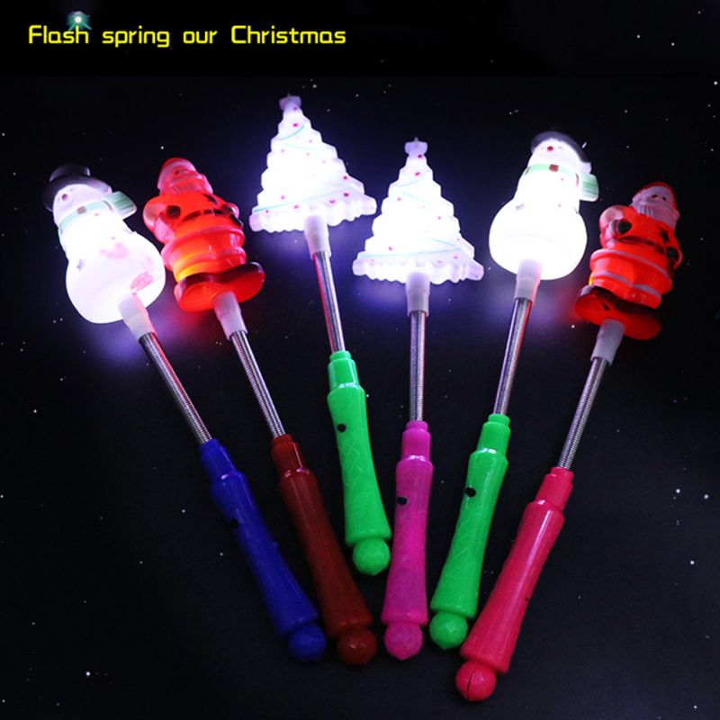 Shop. LED Lights up Glow Santa Claus snowman tree flash stick for Party Xmas