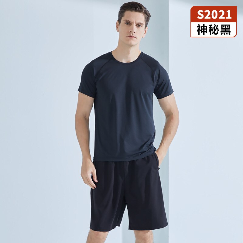 Herre T-shirt Fitness Bodybuilding Slim Fit UABRAV - Sommerstil til Fitness