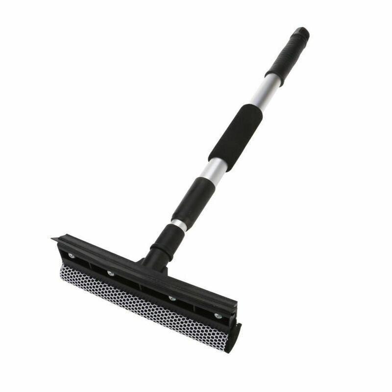 Double-side Telescopic Rod Window Cleaner Stainless Brush Glass Steel Retractable Cleaning Squeegee Wiper Too T7M9: Default Title