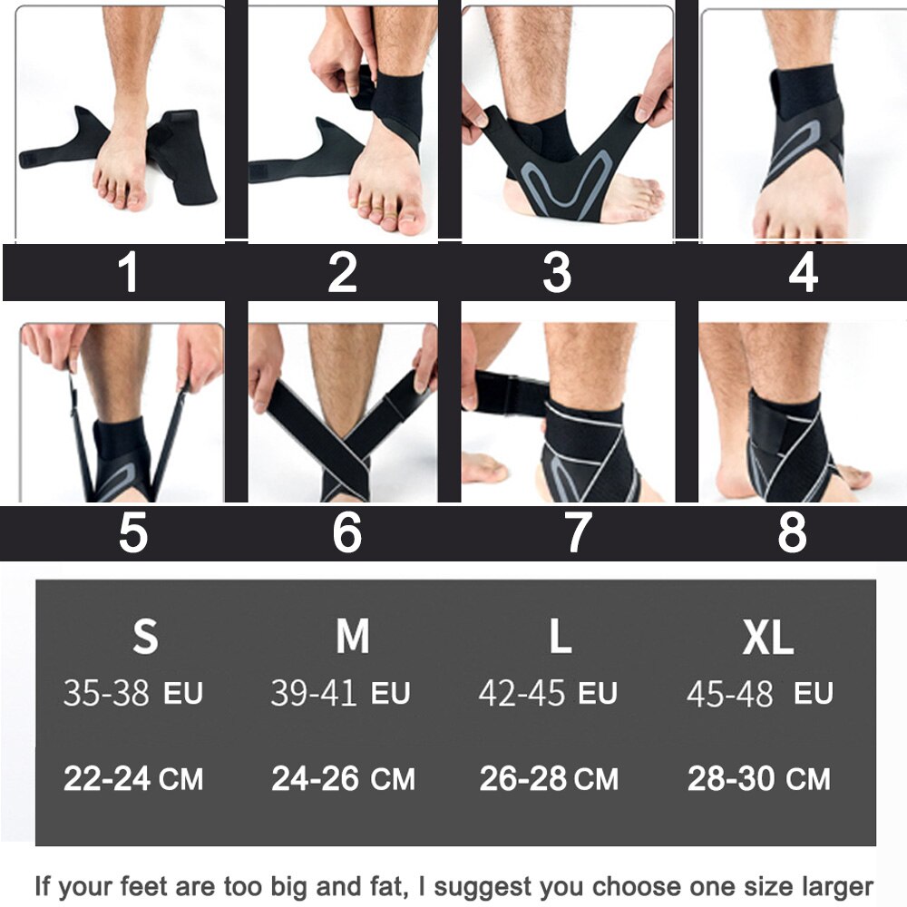 A pair Ankle Support Adult Heel Pain Relief Adjustable Strap Ankle Light Weight Breathable Plantar Fasciitis Ankle Support