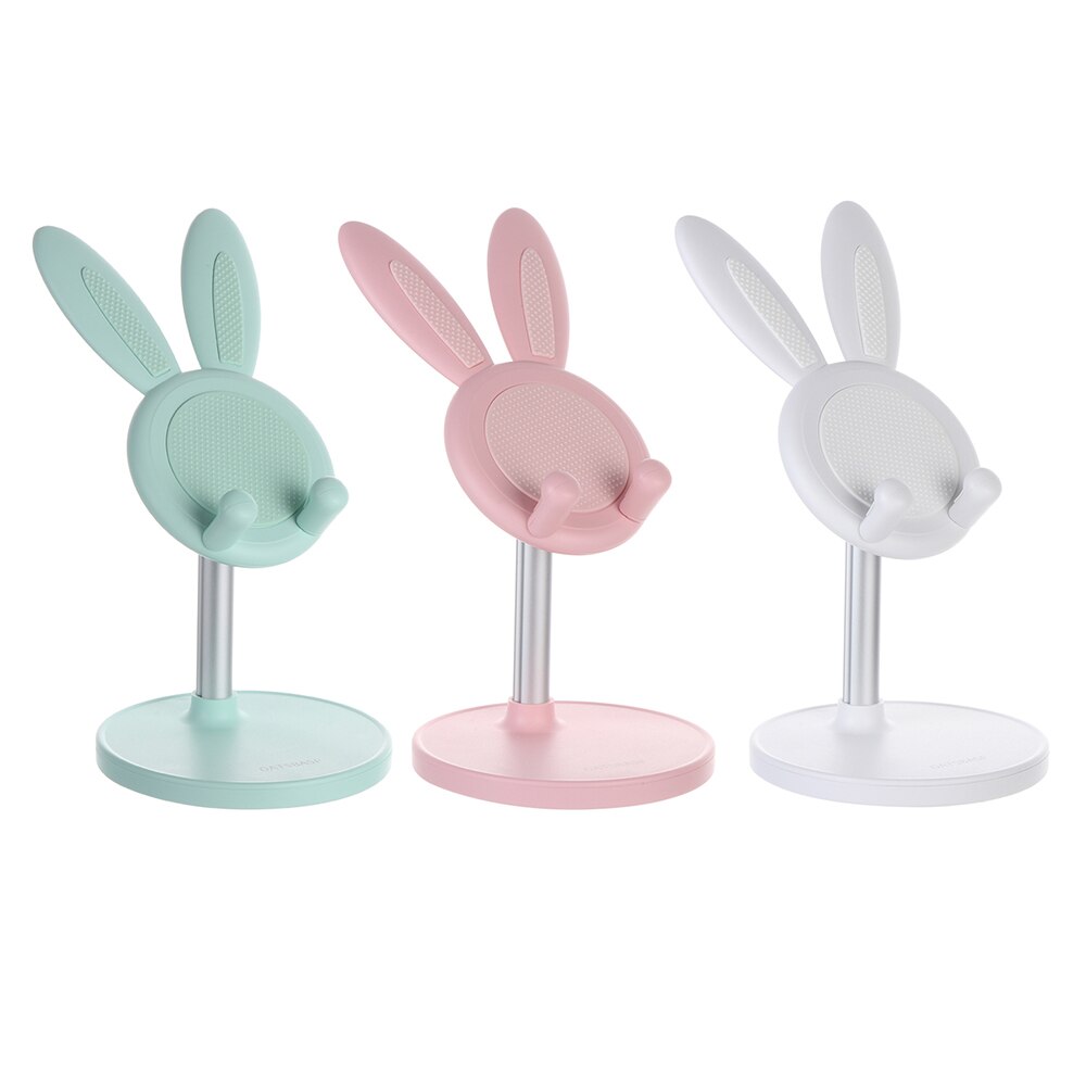 Universal Rabbit Ears Phone Holder Adjustable Aluminum Alloy Tablet Stand Telescopic Desktop Rack Mobile Phone Accessories