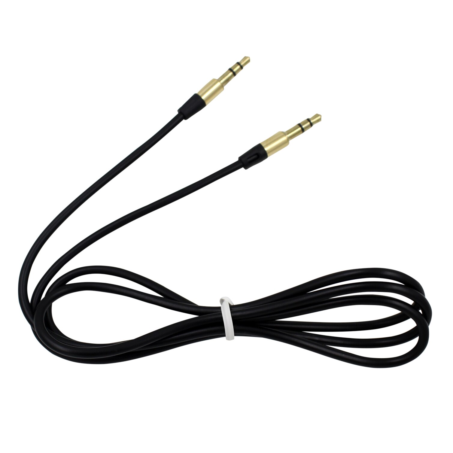 Black Double Ended 3.5mm Male Jack 3 Pole Audio Aux IN Cable Connnect Wire Lead