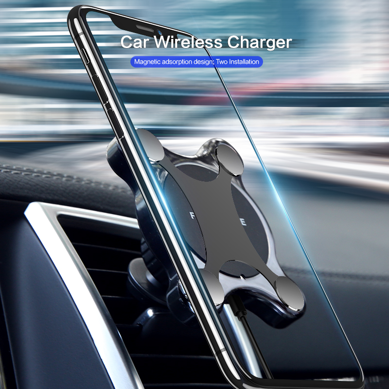 10W Magnetic Wireless Car Charger - Type-C Fast Charging for iPhone, Samsung
