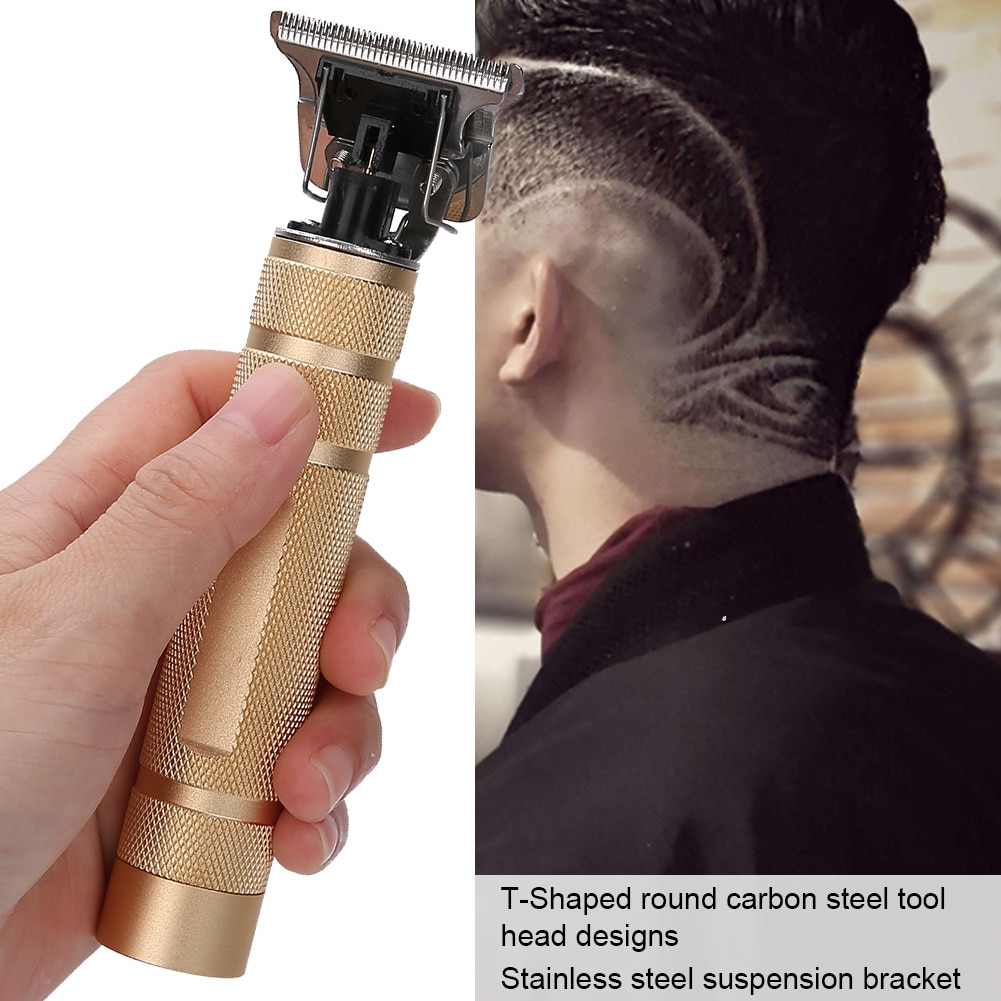 Hårklipper usb genopladelig husholdning lavstøj elektrisk klipper hårtrimmer guld barber værktøj til mænd frisør klipper forsyning