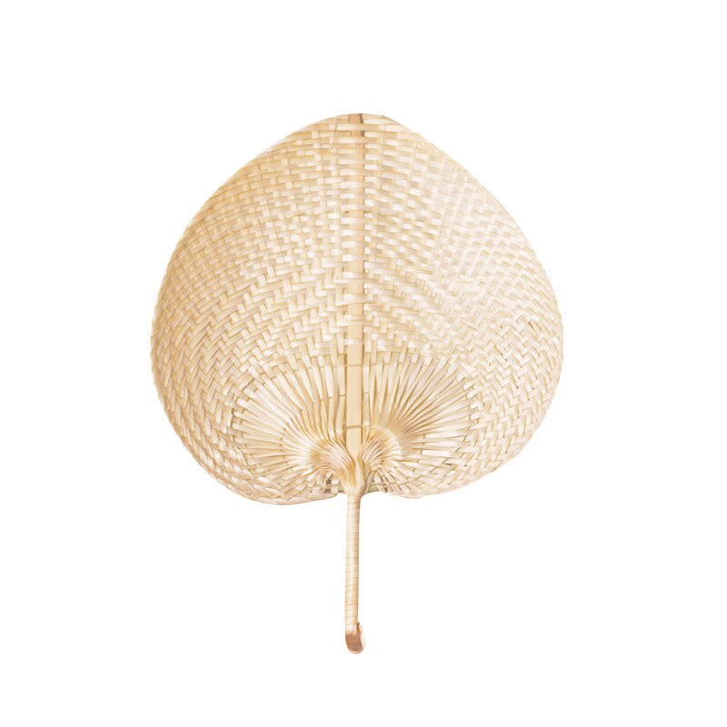 Palm Leaves Fans Handmade Wicker Traditional Chinese Craft Wedding Favor Hand Natural Color Palm Fan