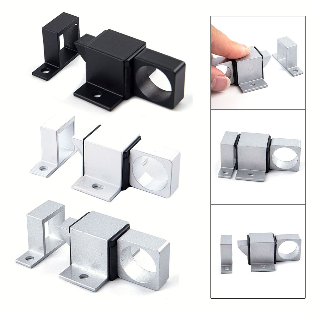 Pestillo de puerta de cierre automático, pestillo de aleación de aluminio, anillo de tracción, perno de puerta de rebote de resorte para pestillo de seguridad de puerta de ventana