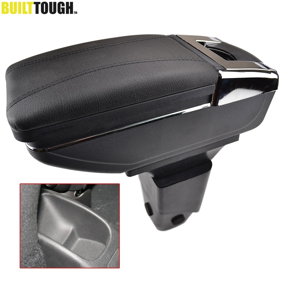 Auto Armsteun Voor Peugeot 206 206 + 207 Compact Centre Arm Rest Pu Leather Center Console Opslag box Tray Bekerhouder