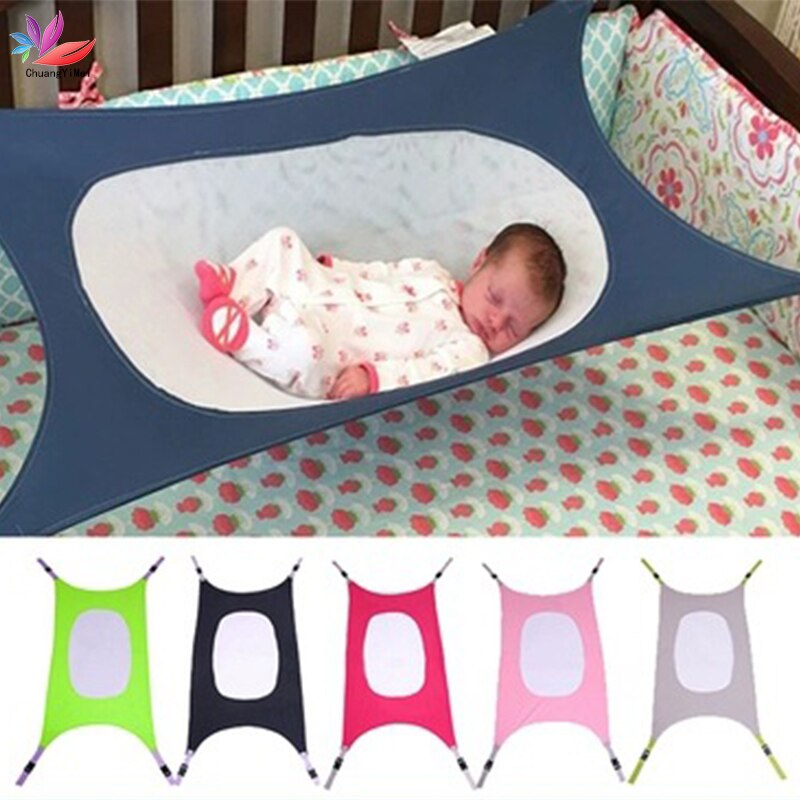 116X74Cm Kleur Baby Hangmat Afneembare Pasgeboren Slapen Bed Verstelbare Netto Draagbare Schommel Elastische Hangmat Baby Veiligheid Cradle
