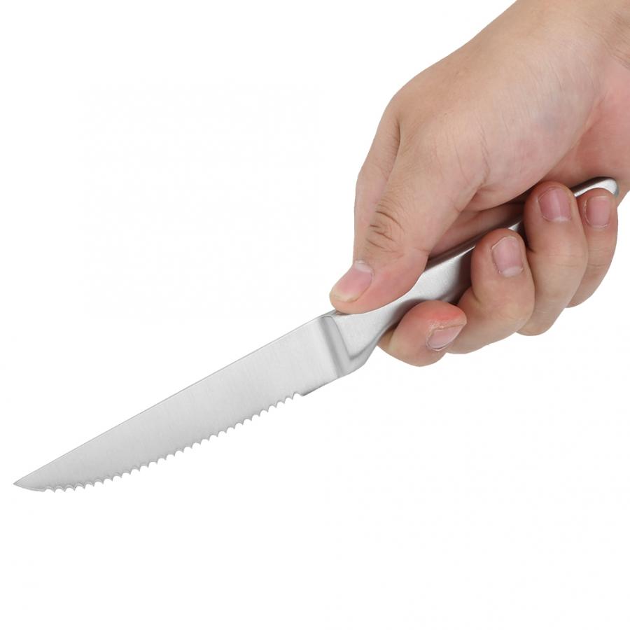 Steak Mes Huishoudelijke Roestvrijstalen Steak Mes Gekarteld Diner Messen Tafel Messen Keukengerei Bestek Tafel Messen