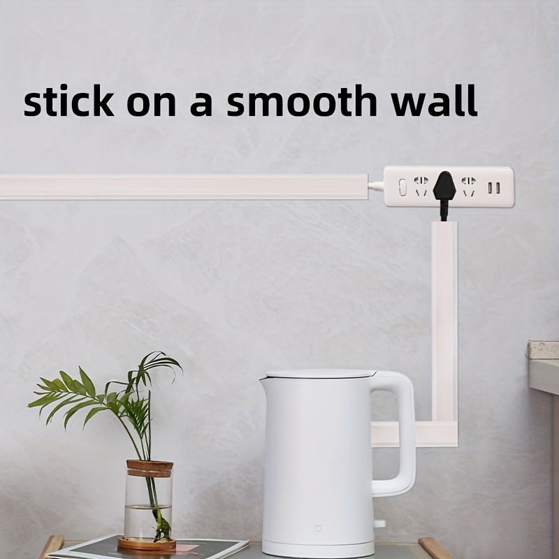 Zelfklevende PVC-kabelbeschermer - vloer- en muurkabelbeheeroplossing, geschikt voor thuis- en kantoorgebruik