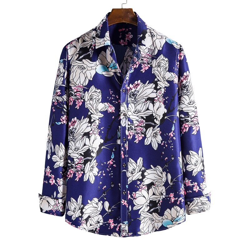 Men's shirt for men clothing social male Blouse Hawaiian long sleeve cardigan blouses and button up Luxury man