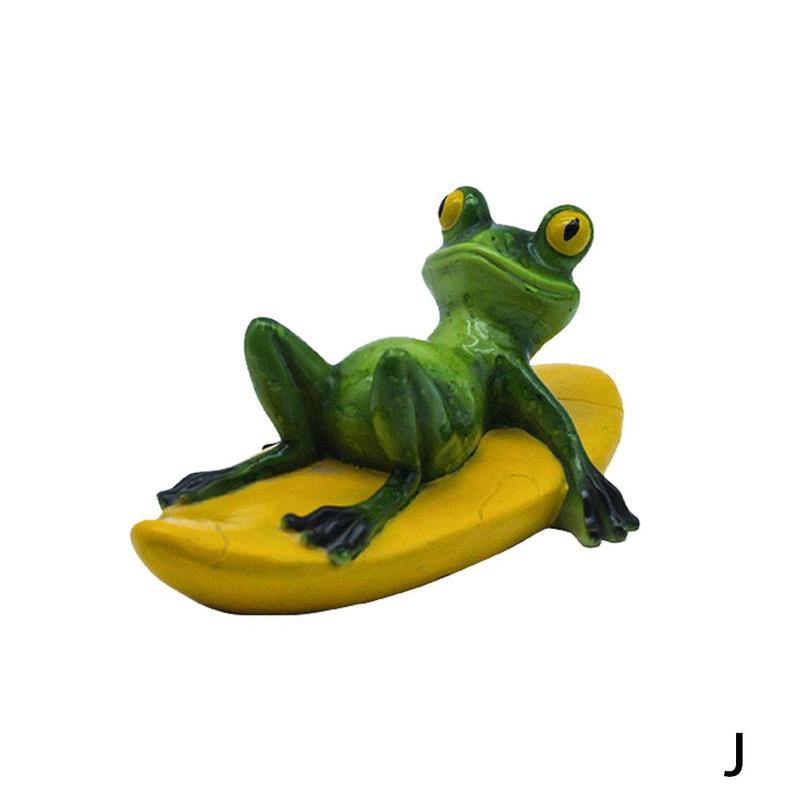 Statue de grenouilles flottantes en résine, Sculpture de grenouille mignonne créative pour étang de jardin en plein air décoratif pour décoration de jardin de bureau à domicile 2022: J
