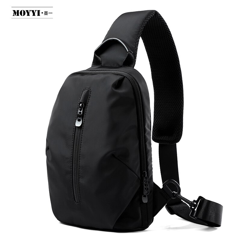 Moyyi multifunctionele crossbody tassen heren borsttas korte reis messengers 7 zakken waterafstotende schoudertas voor mannen voor de winter: Rits eenvoudig