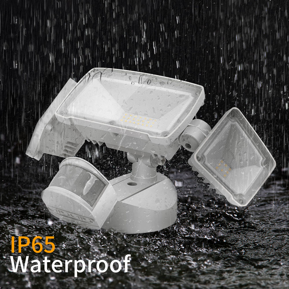 230v Motion Sensor Security Lamp Waterproof Three Head Outdoor Light For Entryways, Patio, Yard, Gardren