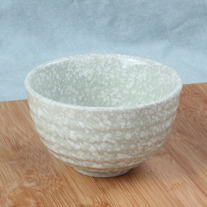 Bol en céramique japonais et coréen de 4.5 pouces, riz à motif d'anneau, bol Matcha japonais, bol à Dessert, bol à soupe, bol Ramen: Whitesnow icecrystal