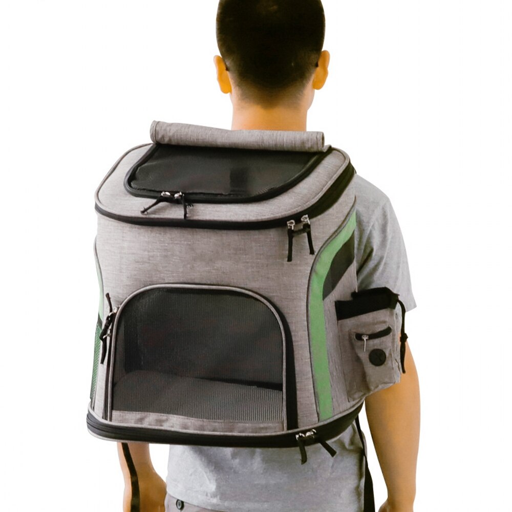 Bolsa de malla para perros, mochila transpirable para perros, bolsa de transporte para gatos de gran capacidad, bolsa de transporte para mascotas Oxford, bolsa de transportador de tela