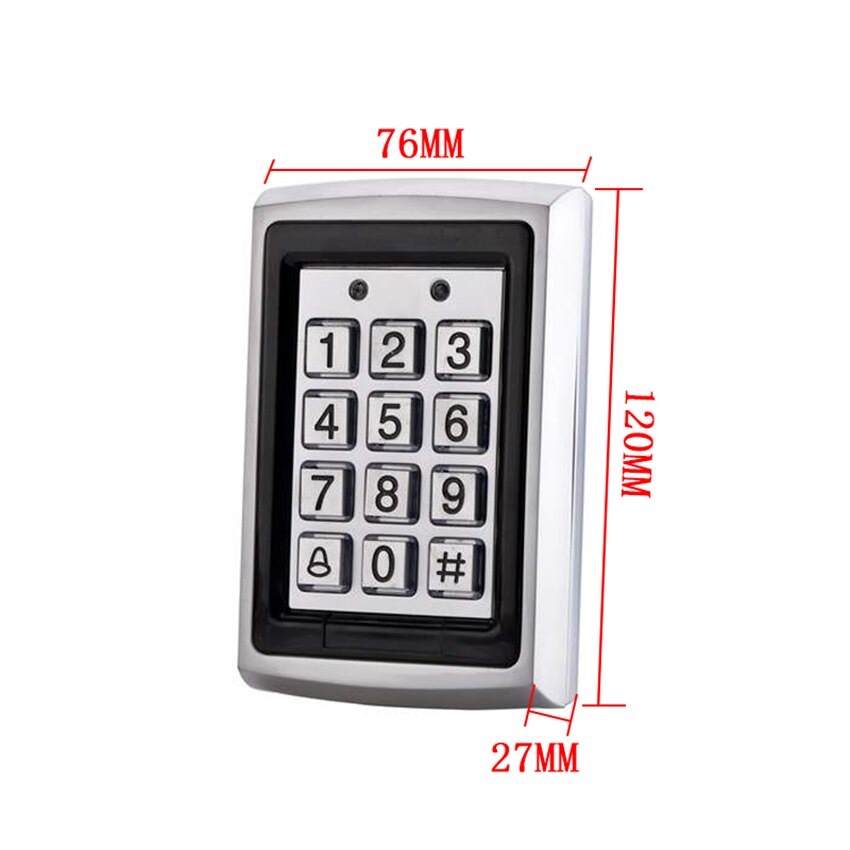 Toegangscontrole Toetsenbord Waterdichte 26 PIN Code RFID Keypad Met Backlight Toegangscontrole 1000 Gebruikers Toetsenbord voor Garagedeur