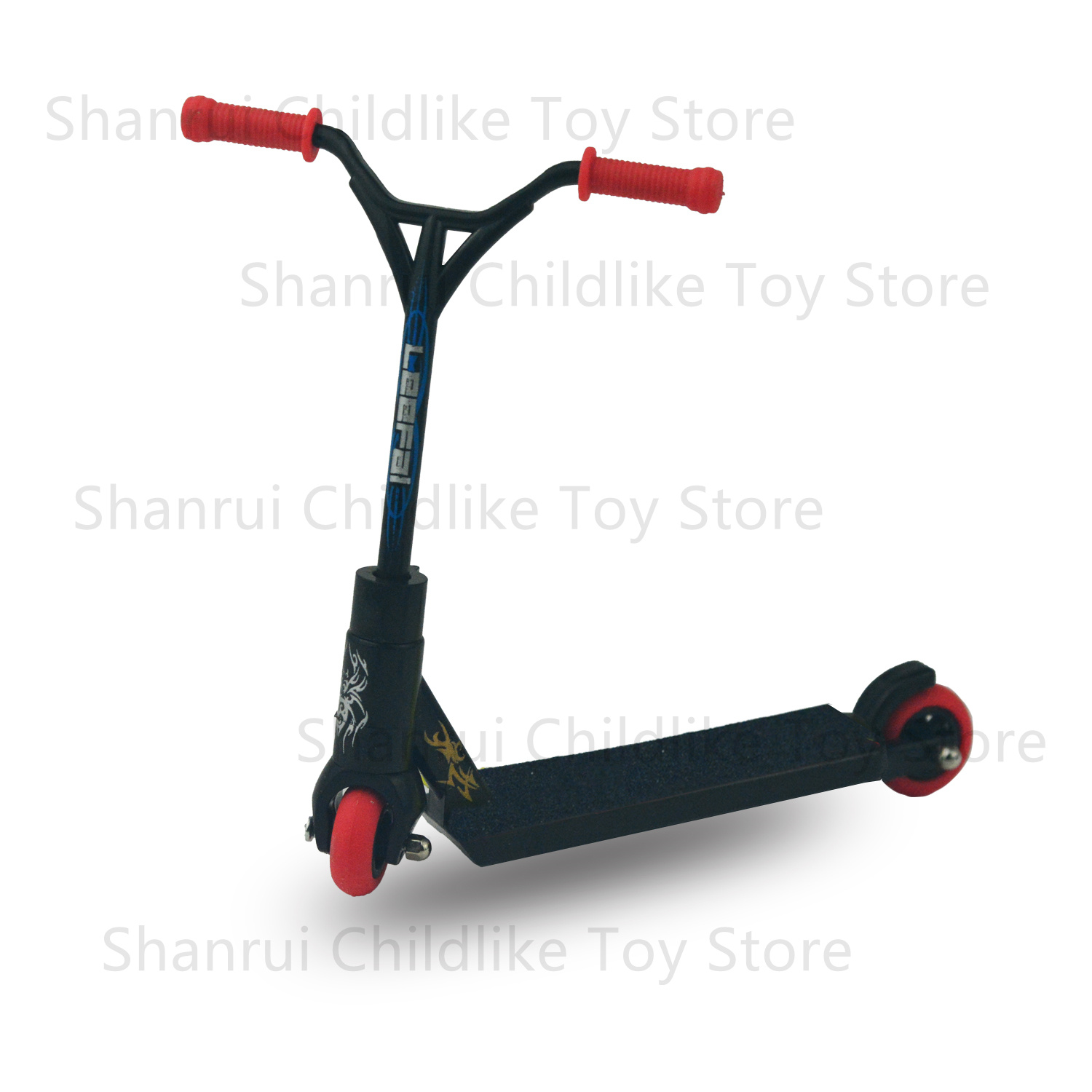 Patinete de dedo de dos ruedas, monopatín de dedo, zapatos de dedo, Mini tela, juguetes educativos para niños, bicicleta de dedo, juguete divertido: Negro