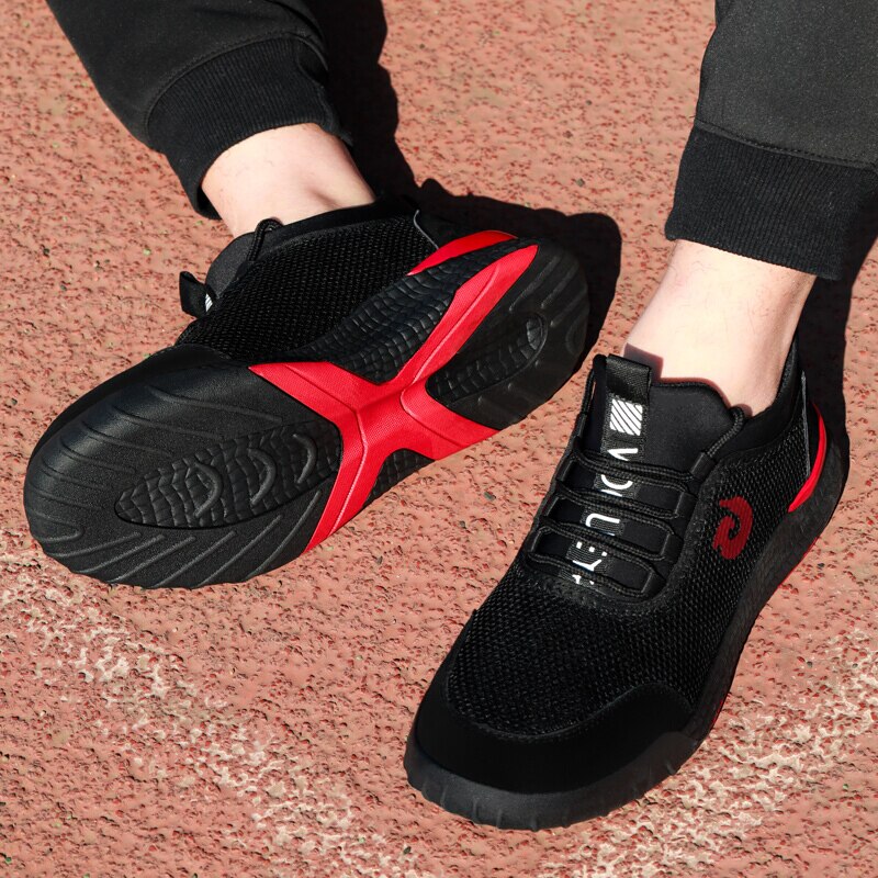 Mannen Ademend Stalen Neus Veiligheidsschoenen Mannen Outdoor Anti-slip Staal Punctie Proof Bouw Laarzen Werkschoenen