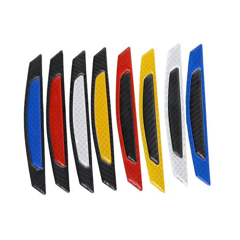MotoLovee Car Sticker 3D Carbon Fiber Sticker Car Door Protection Sticker Decal Reflective Strip Warning Car Styling Accessories