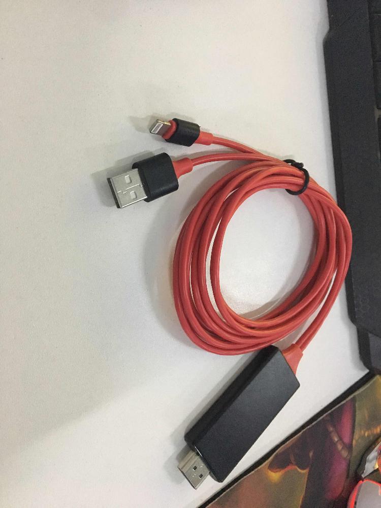 1080p 6ft 8 -benet apple interface til hdmi tv av adapter kabel til iphone 6 6s 7 8 plus x  r30: Default Title