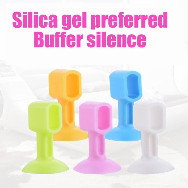 6 Colors Silicone Sucker Door Rear Anti-collision Suction Rubber Colorful Door Door Pad Protective Sucker Mat Cup Practical B2D1