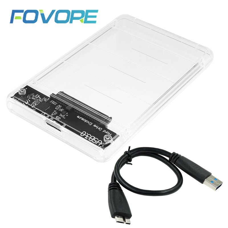 2.5 Inch HDD Case SATA 3.0 to USB 3.0 5 Gbps 2TB HDD SSD Enclosure Support UASP HD External Hard Disk Box