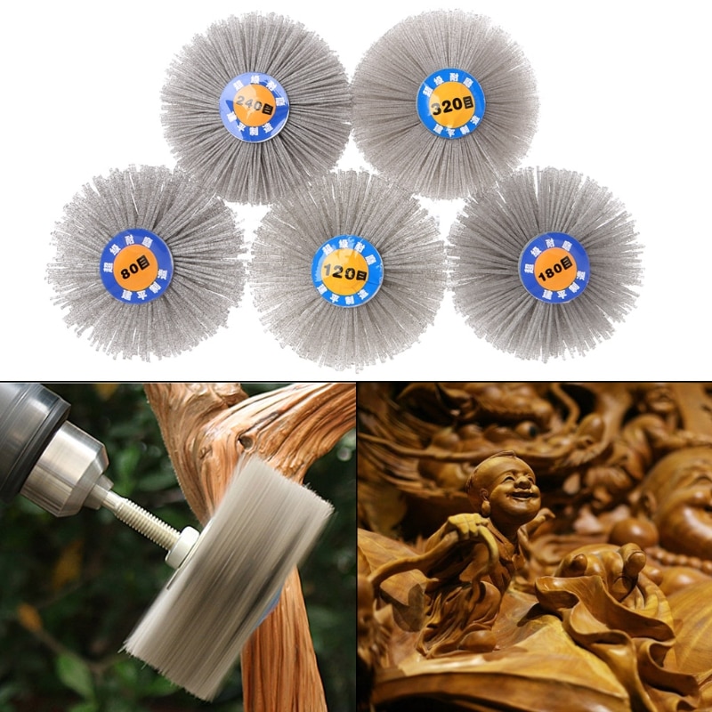 Afgratning slibende alumina stålbørste blomst hoved polish slibe buff hjul skaft