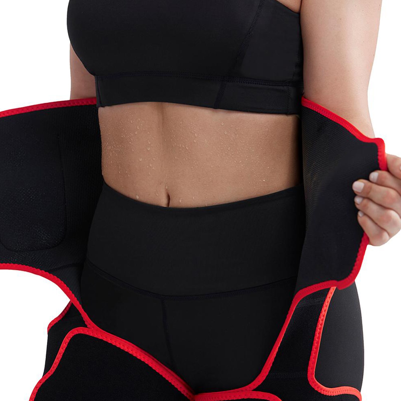 Mallas deportivas de cintura alta para mujer, Leggings con cinturón, levantamiento de cadera, accesorios de equipo de Fitness
