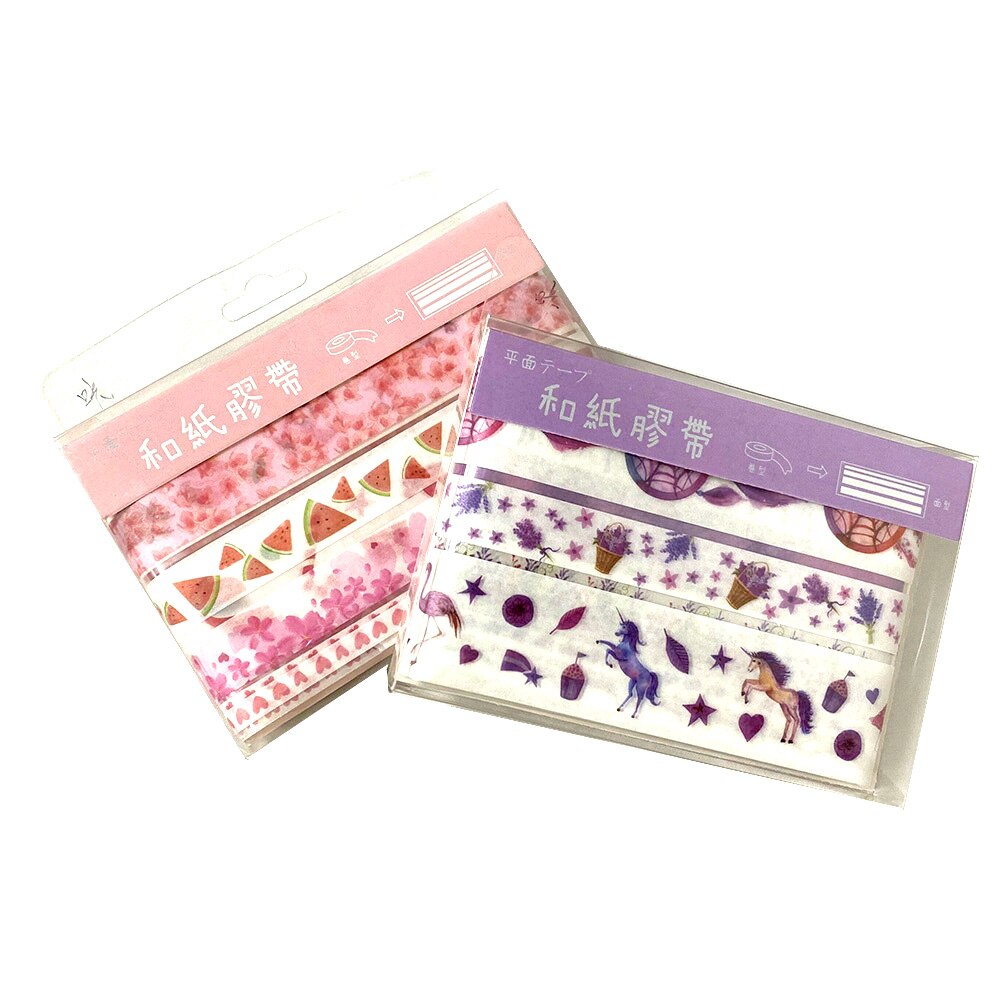 Söt papperstejp gör-det-själv scrapbooking-tejp klistermärke tecknad mönster stil dekorativ kombination hantverksset skolmaterial