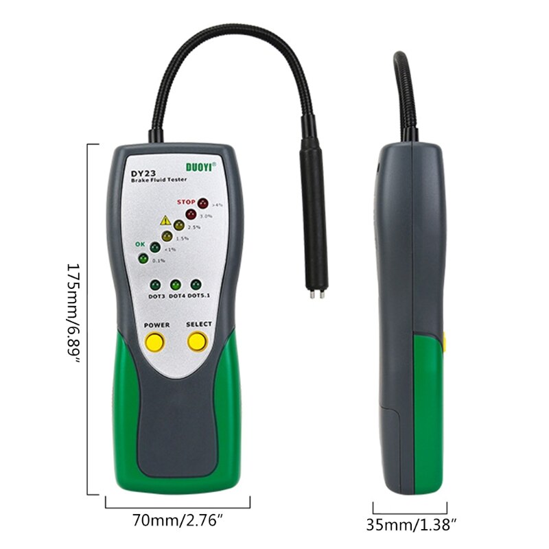 Brake Fluid Tester High Precision Car Brake Fluid Detector with High-Precision Probe Compatible with DOT3 DOT4 DOT5.1