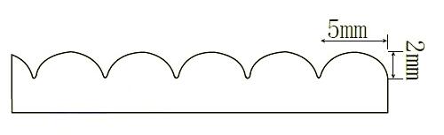 DIY Tailor Scissors Stainless Steel Sewing Dressmaking Pinking Shears Denim Fabric Leather Craft Zig Zag Cutter: 5mm semicircle