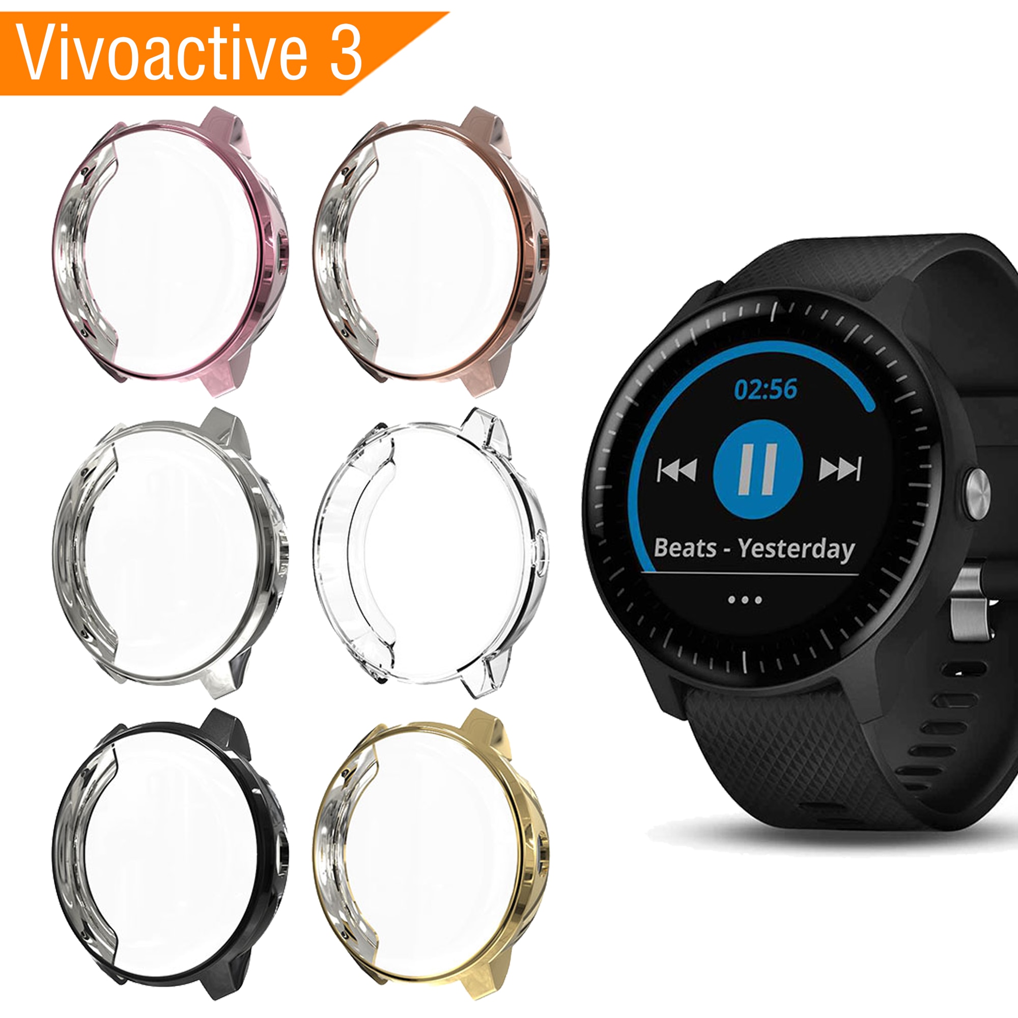 Clever Uhr fallen Für Garmin vivoactive 3 Volle Schutz TPU fallen Für Garmin vivoactive3 Bildschirm Schutz für vivoactive 3