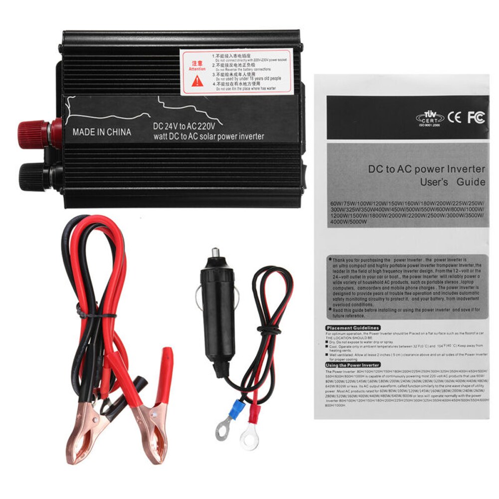 1Pc Peak 3000W DC12/24V To AC110/220V Car Power Inverter Converter