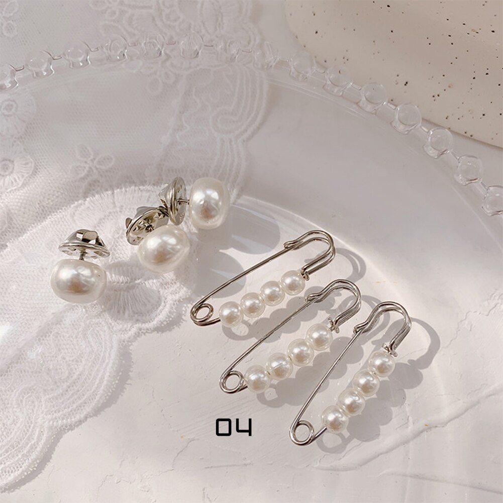 Grote Kralen Mode Broche Hoofddoek Shawl Sjaal Lady Moslim Sjaal Hijab Clips Parel Sjaal Broche Pin: 04