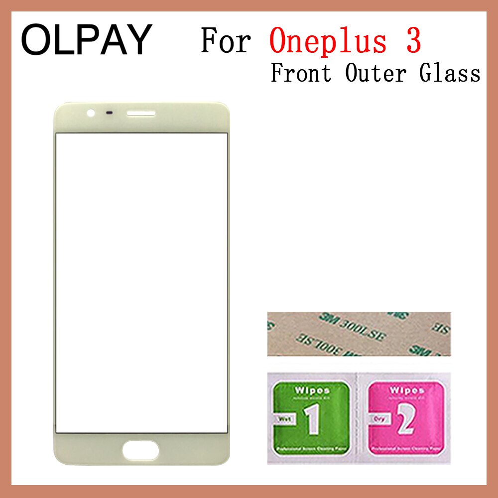 Panel Voor Outer Glas Voor Oneplus 3 A3000 A3003/3 T A3010 5.5 inch Touch Screen Top Vervanging LCD outer Lens Glas