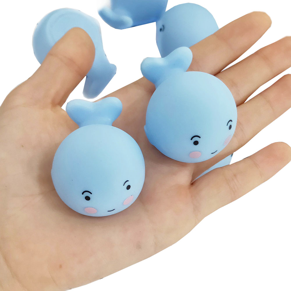 2 Stuks Schattige Kleine Walvis Stress Reliever Speelgoed Cartoon Dieren Baby Zwembaden Water Fun Knijpen Squeeze Speelgoed Voor Kinderen Volwassenen squishies