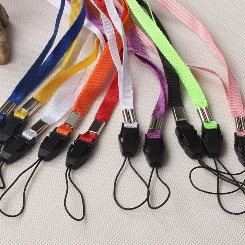 10 pcs/Lot couleur aléatoire lanières de téléphone portable sangle de cou pour téléphone ID carte de passe Badge Gym clé USB titulaire sangles corde