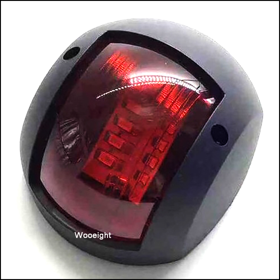 Wooeight 2Pcs Red Green 8 LED Navigation Lights Lamp IP66 Boat Marine Indicator Spot Light For Marine Boat Yacht Sailing Trailer