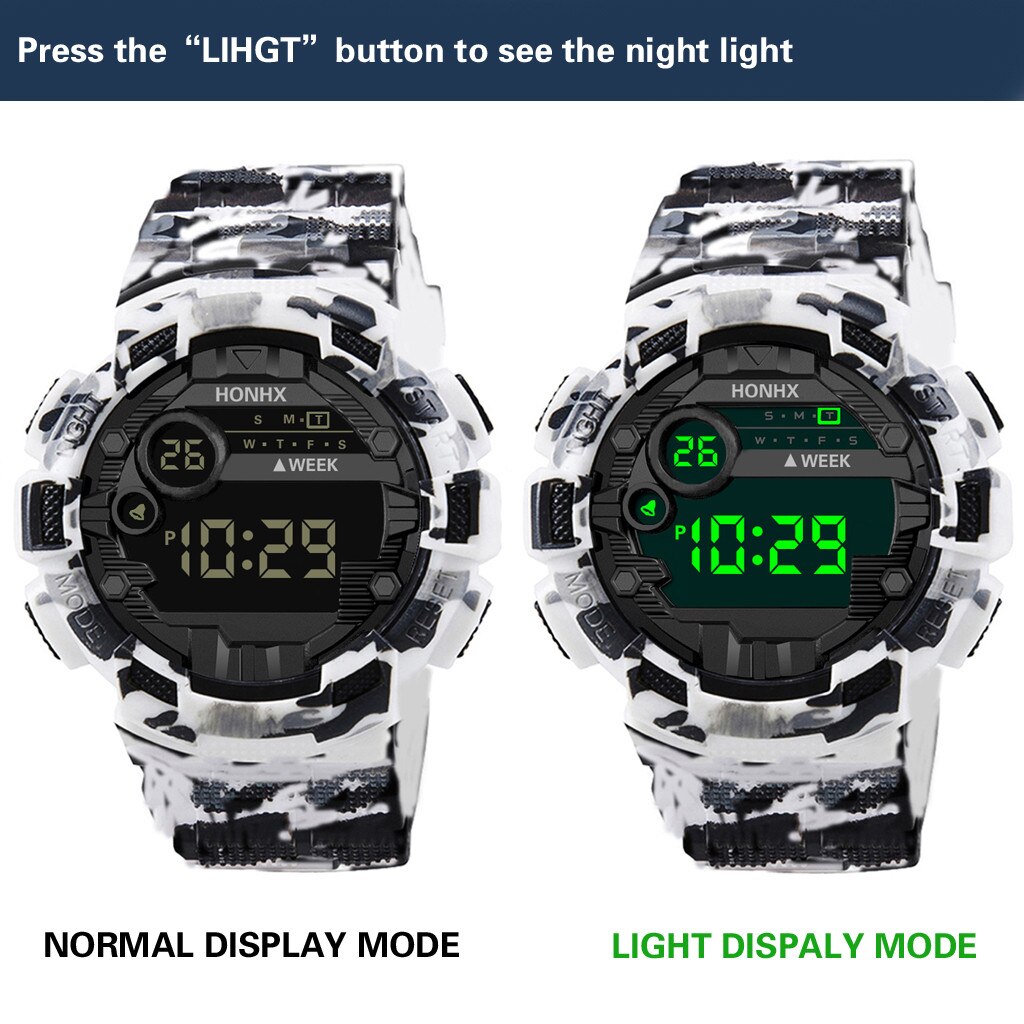 Luxe hommes montre numérique montre LED étanche Date Sport montres hommes réveil extérieur montre électronique reloj hombre