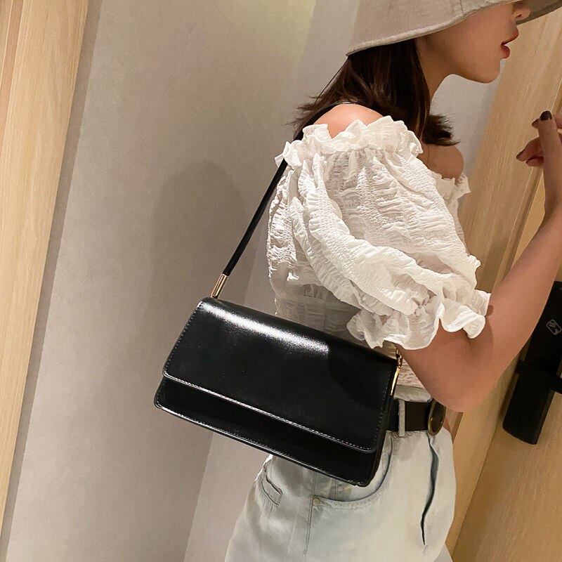 Popular Mini Retro Shoulder Bag Women Messenger Handbags PU Leather Street Casual Solid Zipper Subaxillary Women's handbags