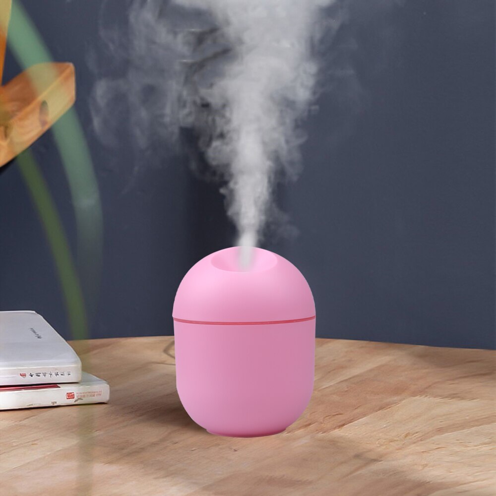 220Ml Ultrasone Auto Luchtbevochtiger Mini Luchtbevochtiger Etherische Olie Diffuser Voor Air Freash Voor Huid Nano Mist Spuit Met led