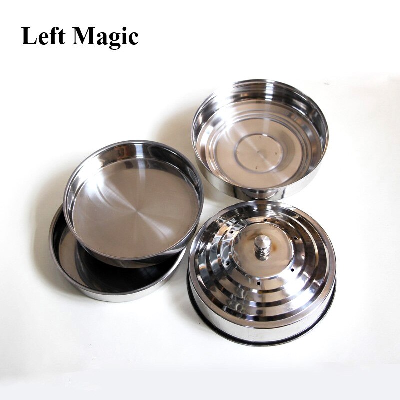 Fire Dove Pan Fire Dove Pan Double Load Magic Tricks Silver Double Layer Stage Magic Appearing Tricks Illusion Accessories