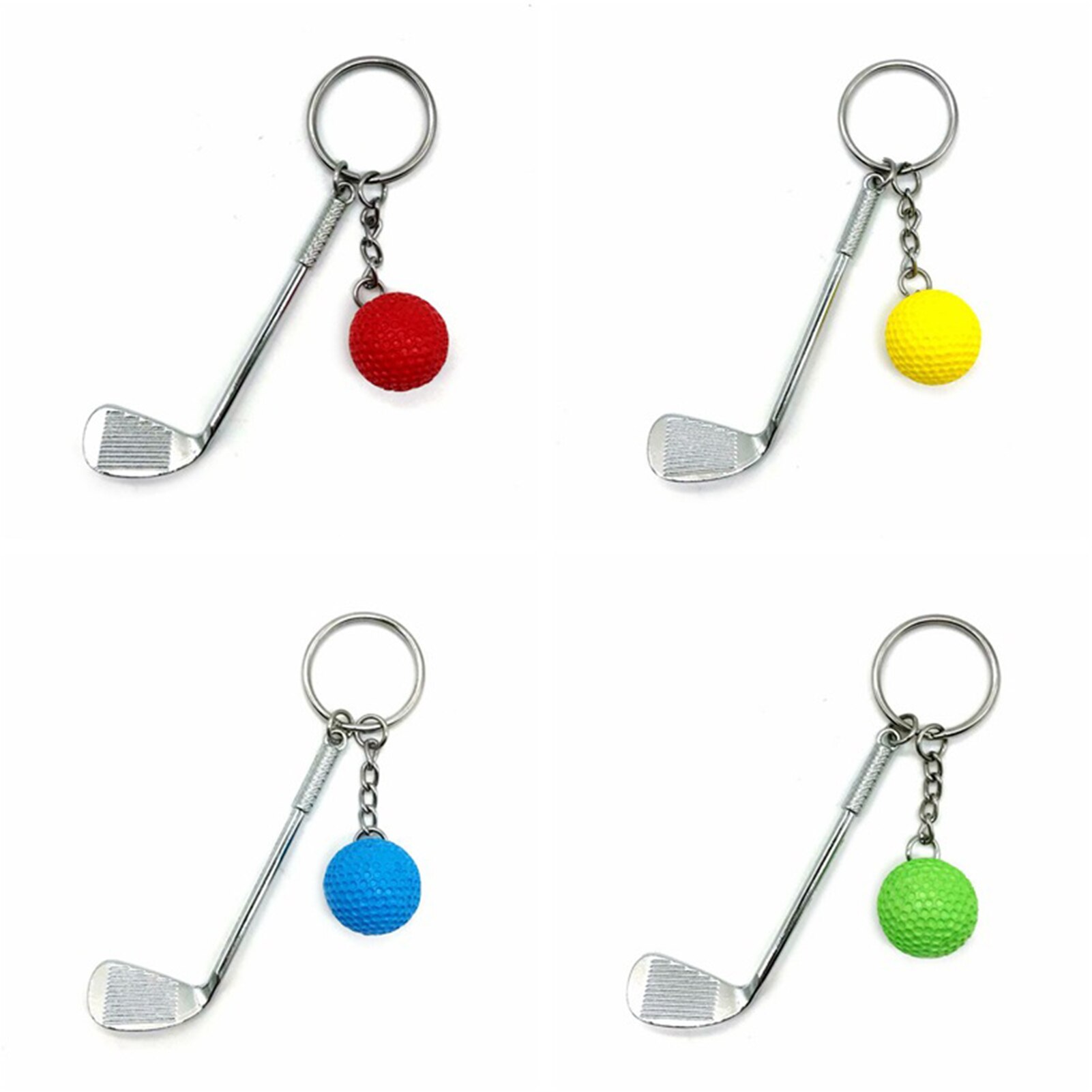 Llaveros colgantes para Mini Club de Golf, llaveros creativos, palos deportivos, adornos de recuerdo para aficionados, 10 Uds.