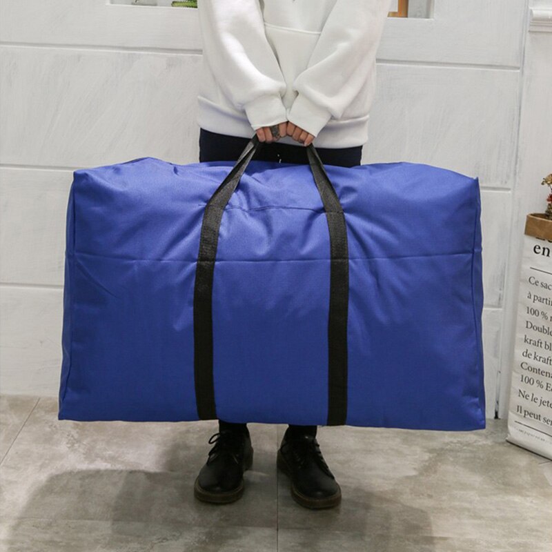 Unisex de gran capacidad de viaje bolsos Oxford impermeable bolsas de equipaje plegable bolsas para mudanza bolsas de almacenamiento para ropa XA326F: Blue