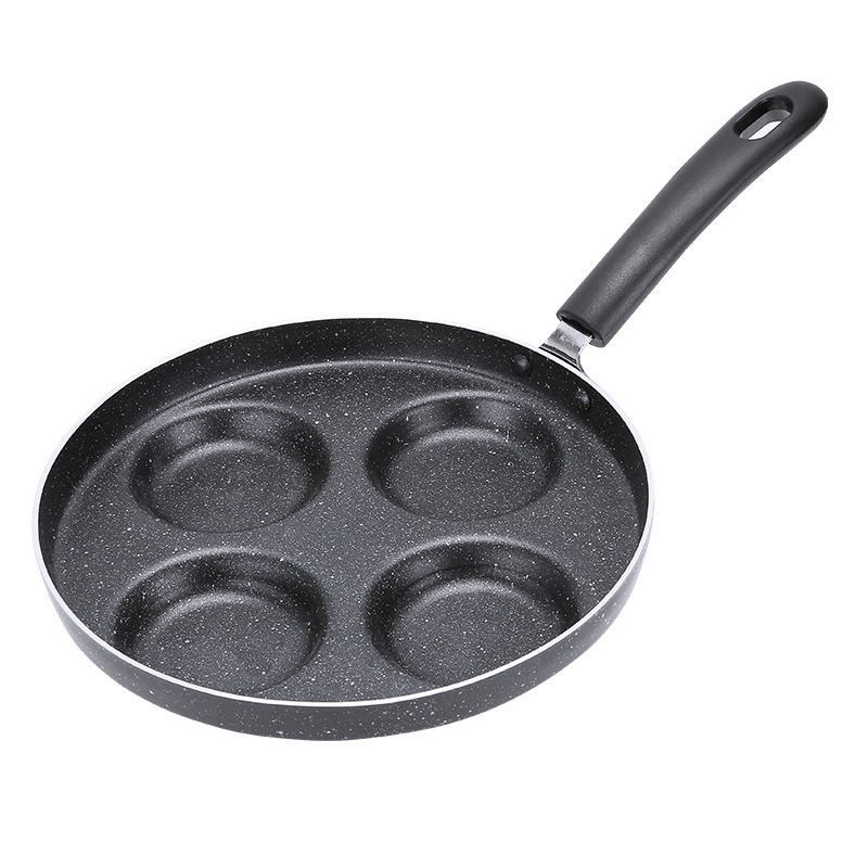 Vier-Gat Omelet Pan Voor Eieren Ham Pan Cake Maker Koekenpan Pannen Geen Olie-Rook Ontbijt Koken Pot multifunctionele