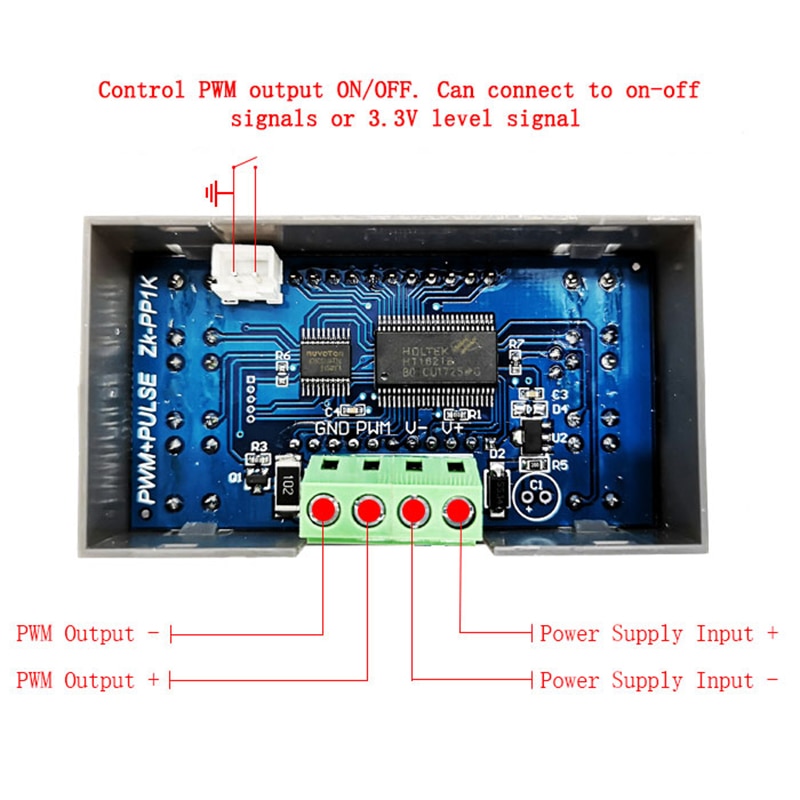 Zk -pp1 dual mode pwm generator & pulsgenerator frekvens arbetscykel justerbar modul