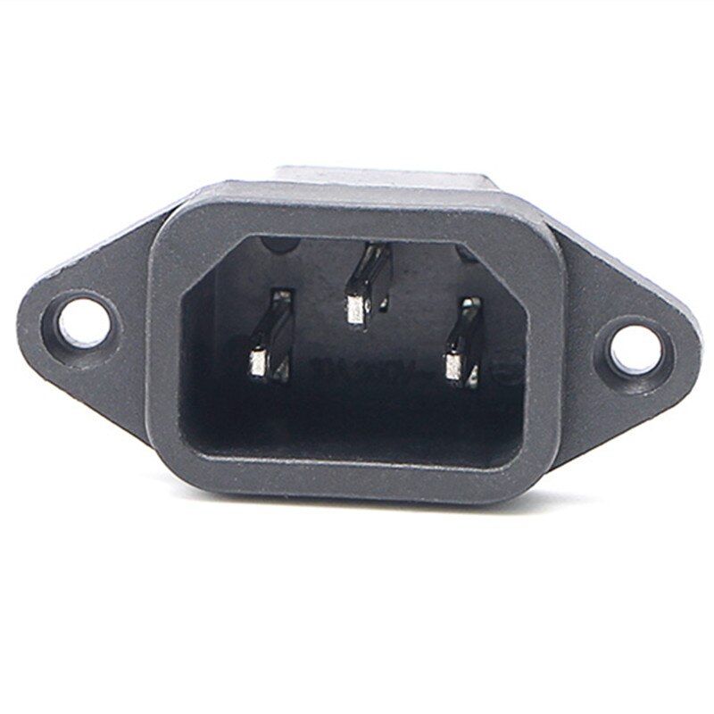3 szt. AC 250V 10A 3P IEC320 C14 wtyk męnarty płyta gniazda zasilania złącza 3 zaciski pinowe CZYC